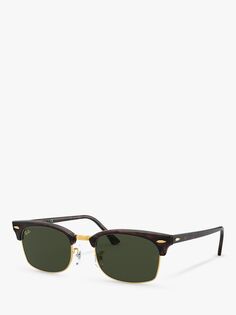 Ray-Ban RB3916 Прямоугольные солнцезащитные очки унисекс, черепаховый/зеленый