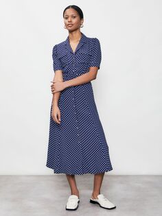 Платье-рубашка Finery Zara Spot, темно-синий
