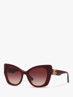 Dolce &amp; Gabbana DG4405 Женские солнцезащитные очки-бабочки, бордо/красный с градиентом