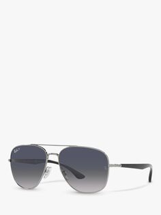 Ray-Ban RB3683 Поляризованные квадратные солнцезащитные очки унисекс, бронзовый цвет/синий градиент