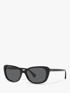 Женские солнцезащитные очки в форме подушки Ralph RA5283, блестящие черные