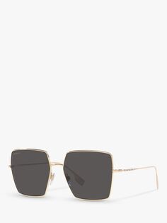 Женские квадратные солнцезащитные очки Burberry BE3133 Daphne, золотисто-серые