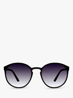 Le Specs L5000170 Круглые солнцезащитные очки унисекс, черно-серые с градиентом