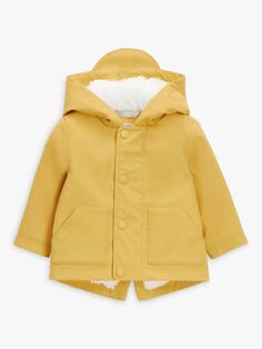 Детская водонепроницаемая куртка-дождевик John Lewis желтая