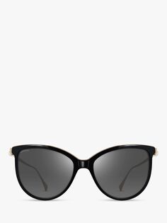 Женские солнцезащитные очки в оправе кошачий глаз Aspinal of London Mayfair, черные