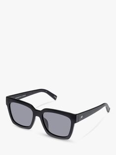 Le Specs L5000178 Поляризованные солнцезащитные очки унисекс Weekend Riot в D-образной оправе, черные/серые
