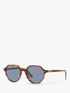 Квадратные солнцезащитные очки Ray-Ban RB2195 унисекс Thalia в полоску черепахового цвета, полосатый Гавана