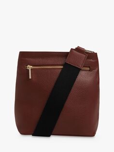 Кожаная сумка-мешок Whistles Dion, коричневая