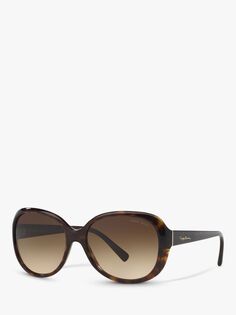 Женские круглые солнцезащитные очки Giorgio Armani AR8047, Гавана/Коричневый с градиентом