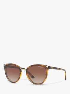 Женские солнцезащитные очки-бабочки Vogue VO5230S, гавана/коричневый с градиентом