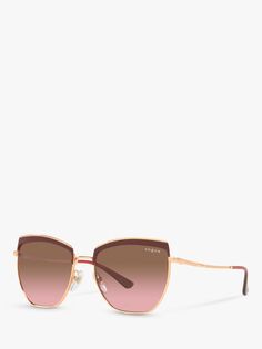 Женские солнцезащитные очки Vogue VO4234S неправильной формы, розовое золото/розовый градиент