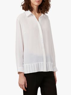 Рубашка со складками из крепа French Connection, белая