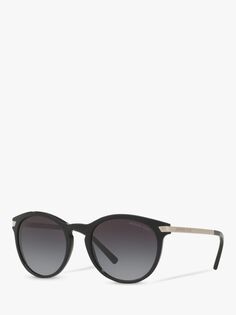 Женские круглые солнцезащитные очки Michael Kors MK2023, черно-серые с градиентом