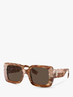 Burberry BE4327 Женские квадратные солнцезащитные очки, коричневые