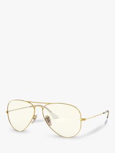 Женские солнцезащитные очки-авиаторы Ray-Ban RB3025, золотистые