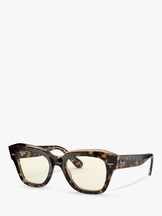 Ray-Ban RB2186 Квадратные солнцезащитные очки унисекс черепахового цвета, гавана, прозрачный светло-коричневый цвет