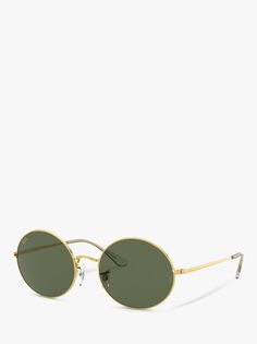 Овальные солнцезащитные очки унисекс Ray-Ban RB1970, Legend Gold/Green