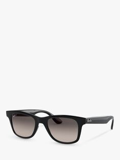 Солнцезащитные очки Ray-Ban RB4640 унисекс, поляризационные квадратные, черно-серые с градиентом