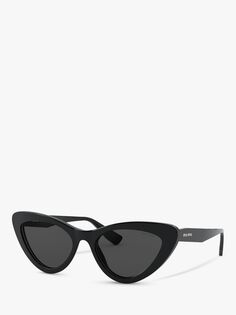 Женские солнцезащитные очки-бабочки Miu Miu MU 01VS, черные
