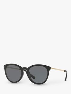 Женские поляризованные овальные солнцезащитные очки Michael Kors MK2080U Chamonix, черные/серые