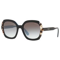 Женские квадратные солнцезащитные очки Prada 16US, черные/серые