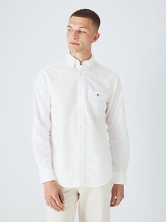 Оксфордская рубашка стандартного кроя GANT, белая