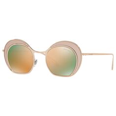 Giorgio Armani AR607347 Женские круглые солнцезащитные очки, золото