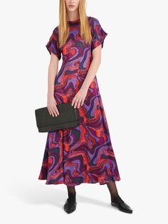 Платье-миди с короткими рукавами InWear Fergia, фиолетовый/разноцветный