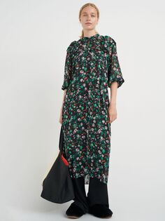 Платье-миди с рукавом 3/4 InWear Secia, зеленый цветок