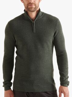 Джемпер Henley из смеси мериносовой шерсти Superdry Studios, цвет Dark Moss Marl