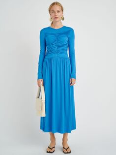Платье приталенного кроя с длинными рукавами InWear Zolly, весенне-синий