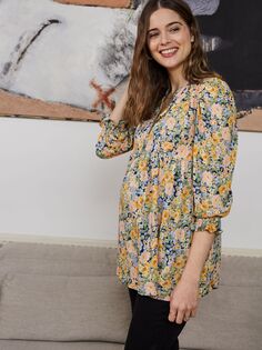 Блузка для беременных Isabella Oliver Meredith с цветочным принтом, разноцветная