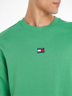 Джемпер с круглым вырезом и логотипом Tommy Jeans, прибрежный зеленый