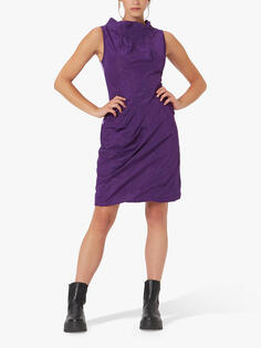 Платье из тафты без рукавов James Lakeland, фиолетовое