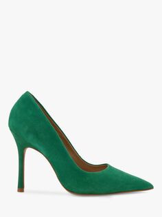 Замшевые туфли-лодочки Dune Bento, зеленый