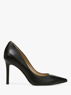 Sam Edelman Кожаные туфли на каблуке с острым носком цвета Hazel, черный