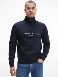 Tommy Hilfiger Джемпер с воротником-стойкой и молнией Tommy Logo, Desert Sky