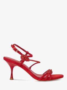 Босоножки на каблуке с украшением Dune Maritz, красные