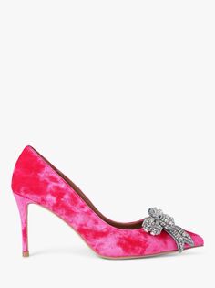 Kurt Geiger London Belgravia Бархатные туфли-лодочки с бантом, розовый