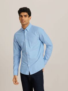 Синяя оксфордская рубашка стандартного кроя John Lewis с полосками