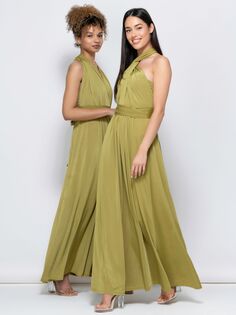 Платье макси Jolie Moi Bridesmaid, оливково-зеленый