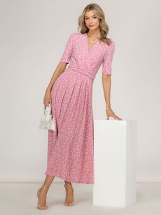 Платье макси Jolie Moi Coleen Spot, розовое