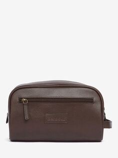 Кожаная сумка для стирки Barbour, темно-коричневая