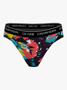 Calvin Klein Плавки бикини с высокой талией CK One, цветочный узор