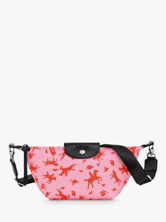 Маленькая сумка через плечо Longchamp Le Pliage Collection, розовая