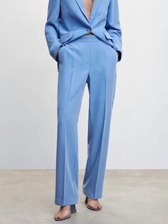Приталенные брюки Mango Marina, синие