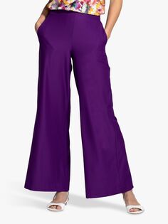 Широкие креповые брюки HotSquash Luxe-Lounge, фиолетовые