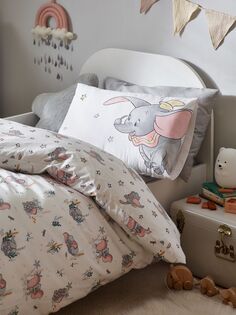 Двусторонний пододеяльник и наволочка Disney Dumbo, детская кроватка (120 x 140 см)