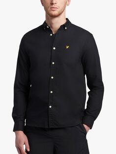 Оксфордская рубашка обычного кроя Lyle &amp; Scott, угольно-черный цвет