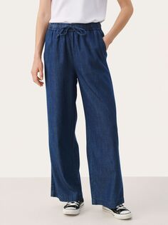Часть вторая. Простые широкие брюки Cibell, темно-синий винтажный цвет. Part TWO
